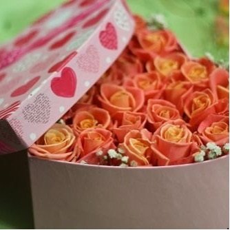 25 Роз.Высота 40см. Коробка сердце