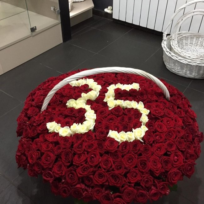 Букет на юбилей 301 роза (50см)